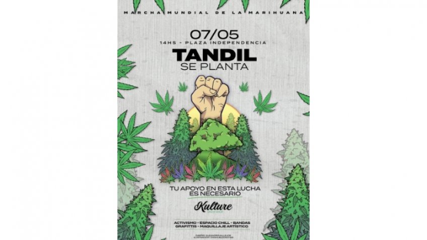 La Marcha Mundial de la Marihuana tendrá su réplica en Tandil
